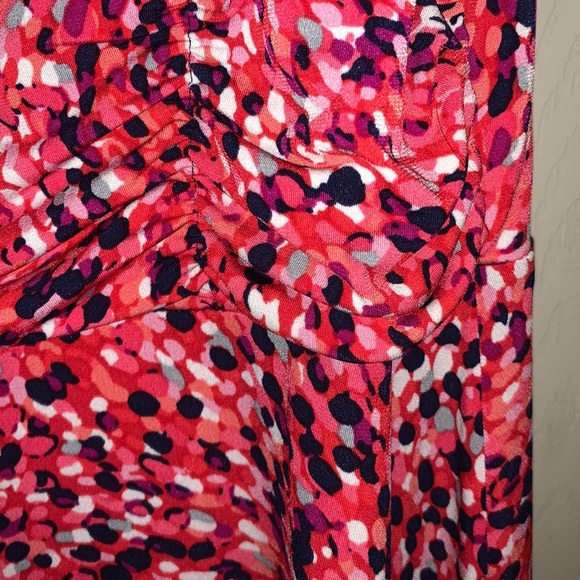 Sleeveless multi-pinks and navy above the ankle dress - Picture 5 of 7